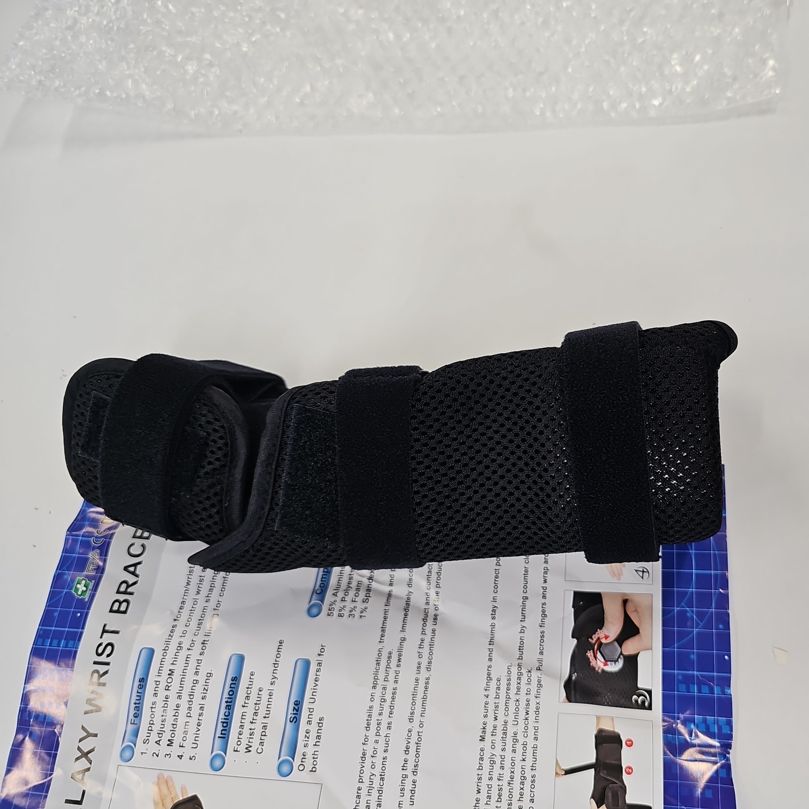 Galaxy Wrist Brace One Size Immobilizer Adjustable ISO 13485 Brand New