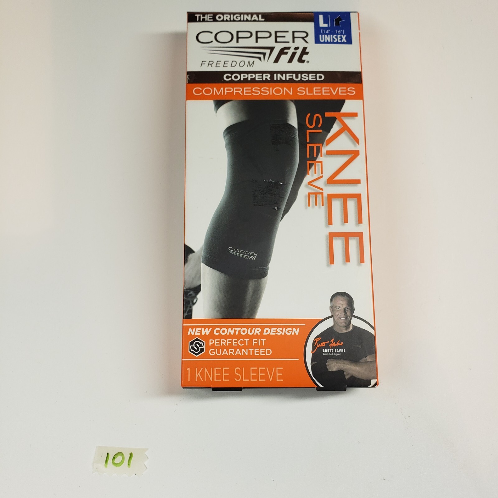 Copper Fit Freedom Ultra-Soft Odor Reducing Compression Knee Sleeve L(14″-16″)