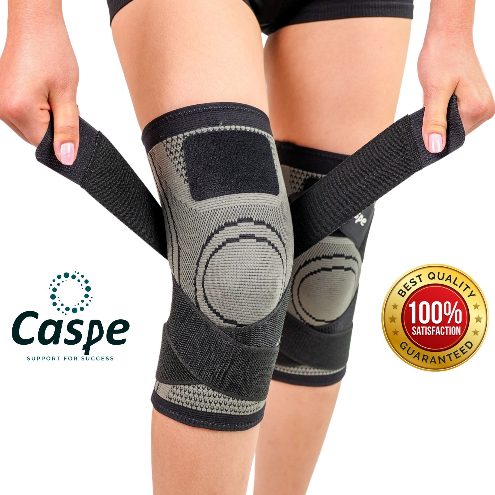 Knee Sleeve With Strap Compression Brace Support Gym Joint Pain Arthritis Relief