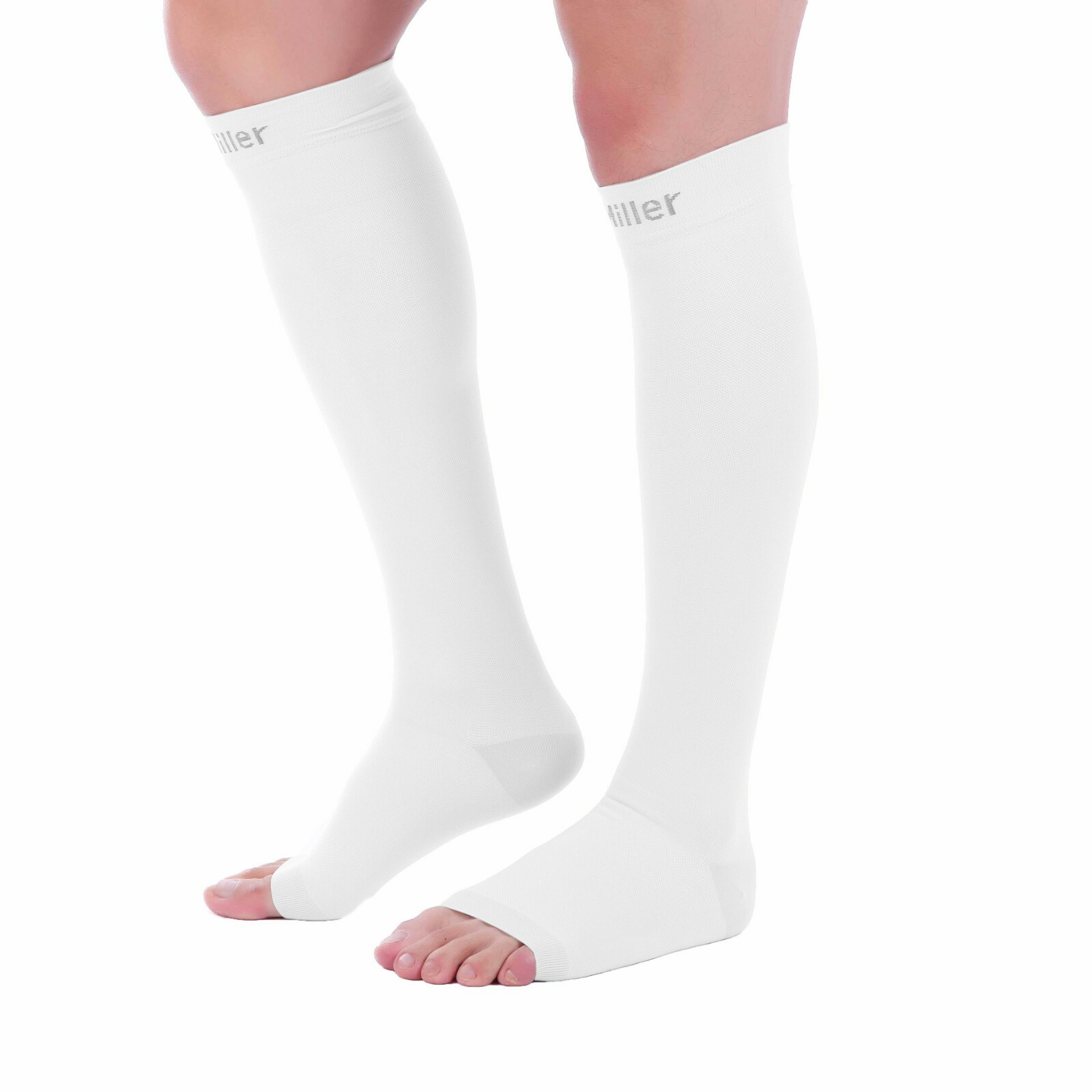 Doc Miller Open Toe Socks Compression Socks 15-20 mmHg Recovery Varicose Veins