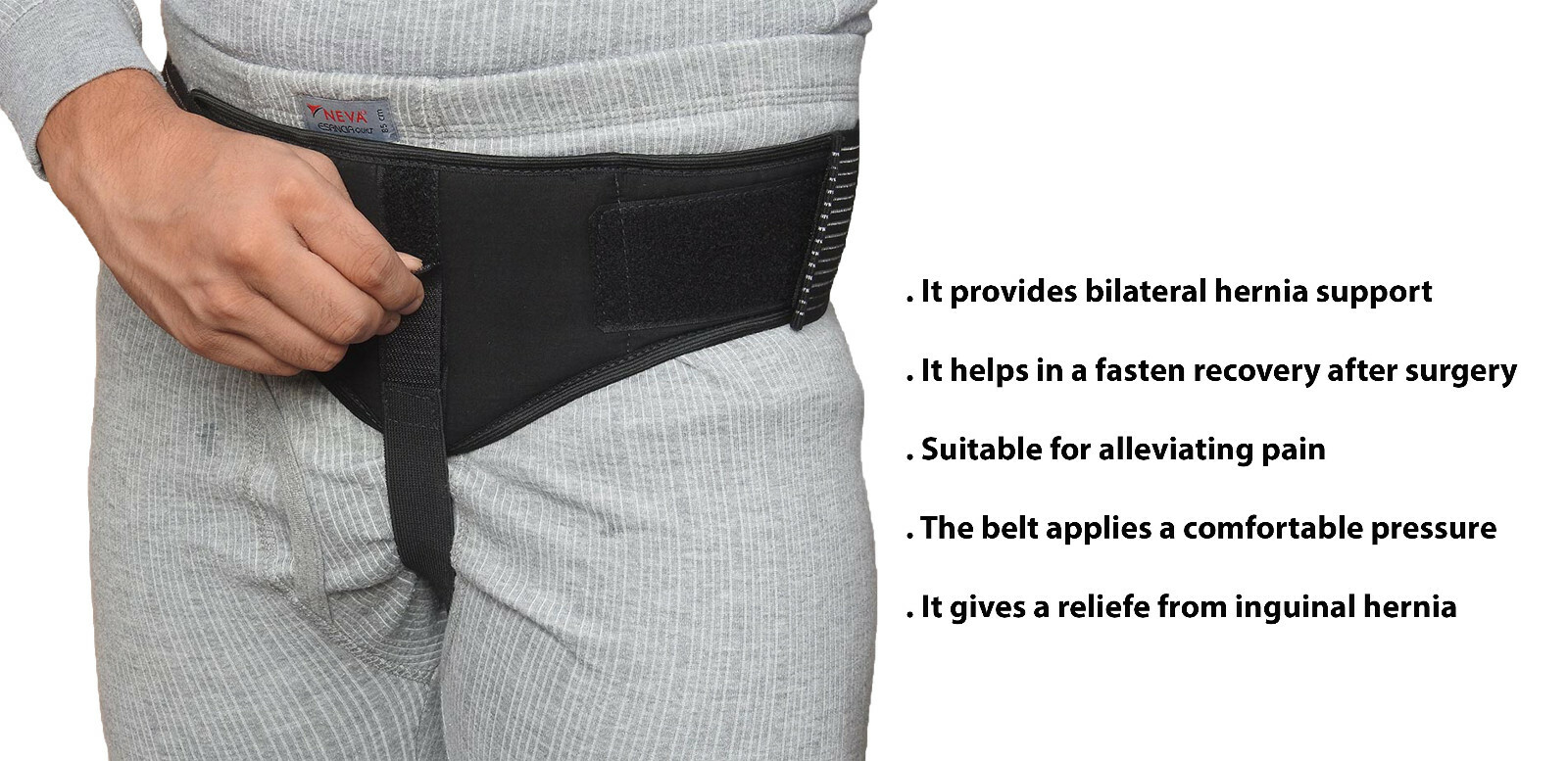 Single Inguinal Hernia Support Belt-Groin Truss Brace With Pad Hernia Belt_ USA