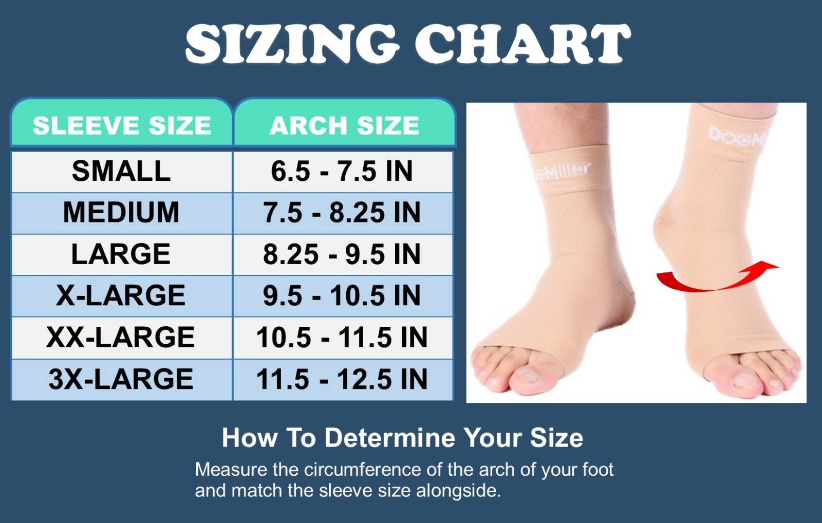 Doc Miller Arch Support Compression Ankle Socks Plantar Fasciitis Brace SKN/NUDE