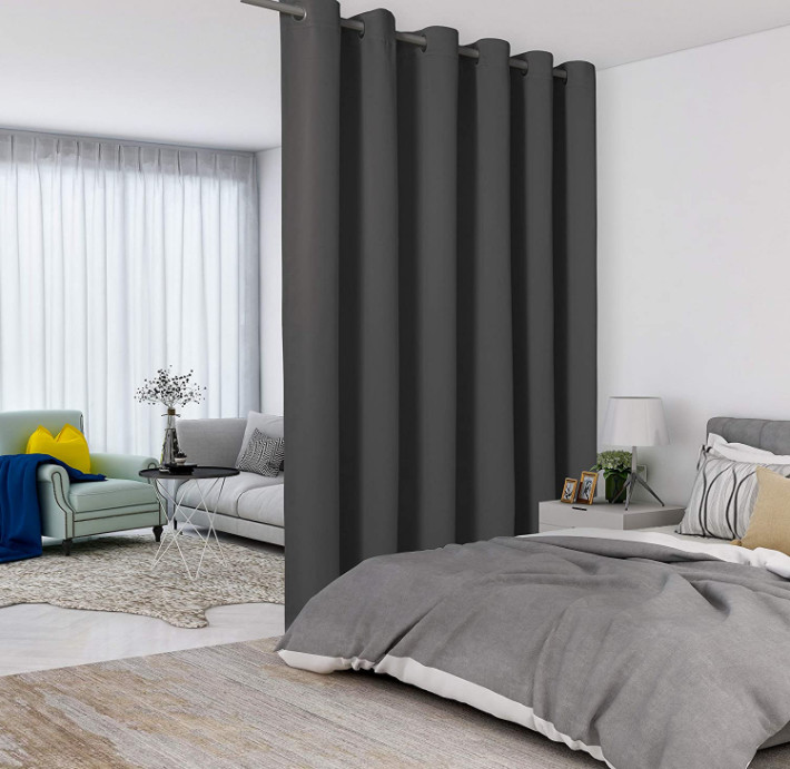 Privacy Room Divider Curtain, Door Window Blackout Screen Soundproof 100″ x 84″