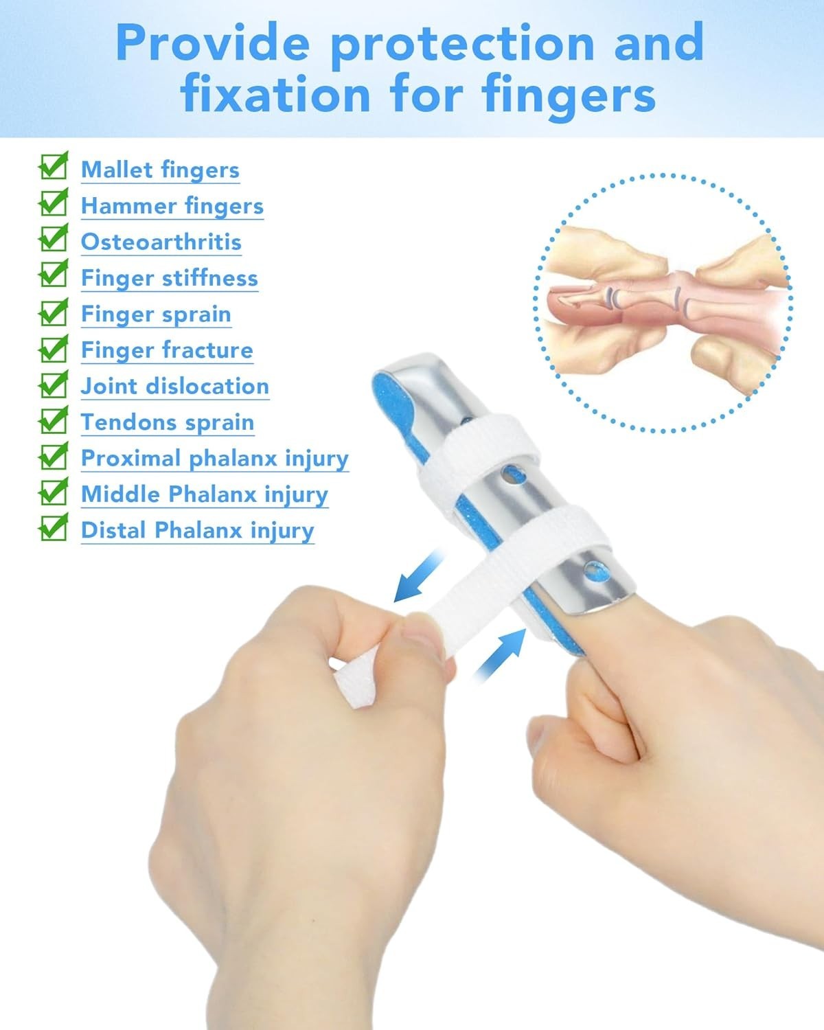 Pinky Finger Splint Kids 2PCS Trigger Finger Splint for thumb Arth…