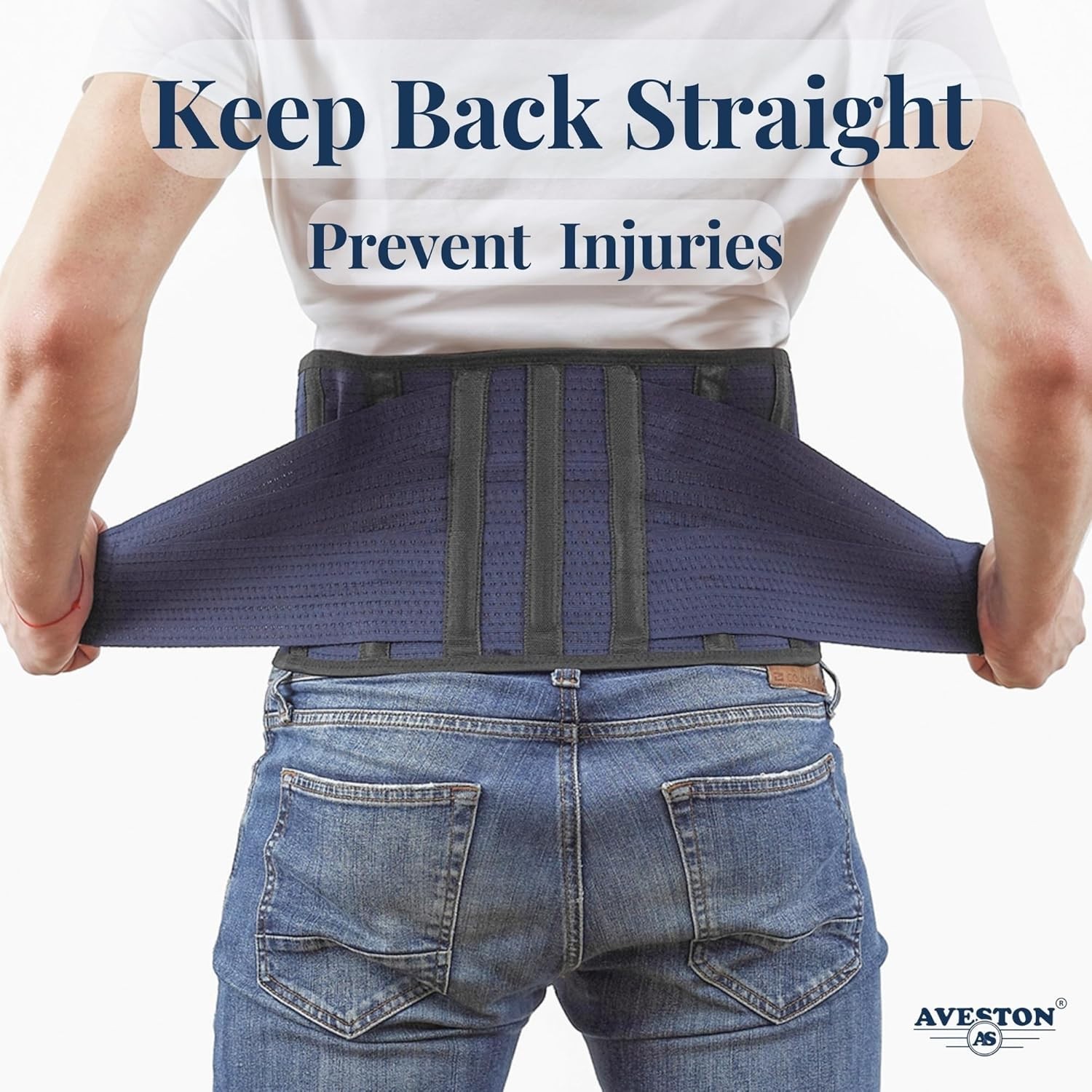Back Support Lower Back Brace Navy XL