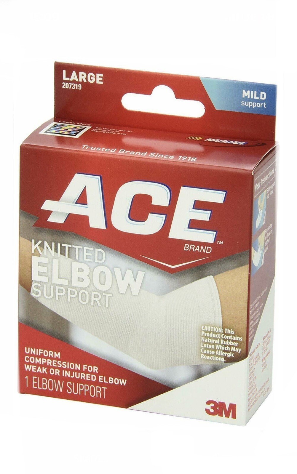 ACE Knitted Elbow Support Brace, Size large