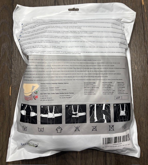 NEOTech Care NTC Y001 Back Brace with Suspenders XL – Adjustable Lumbar Support