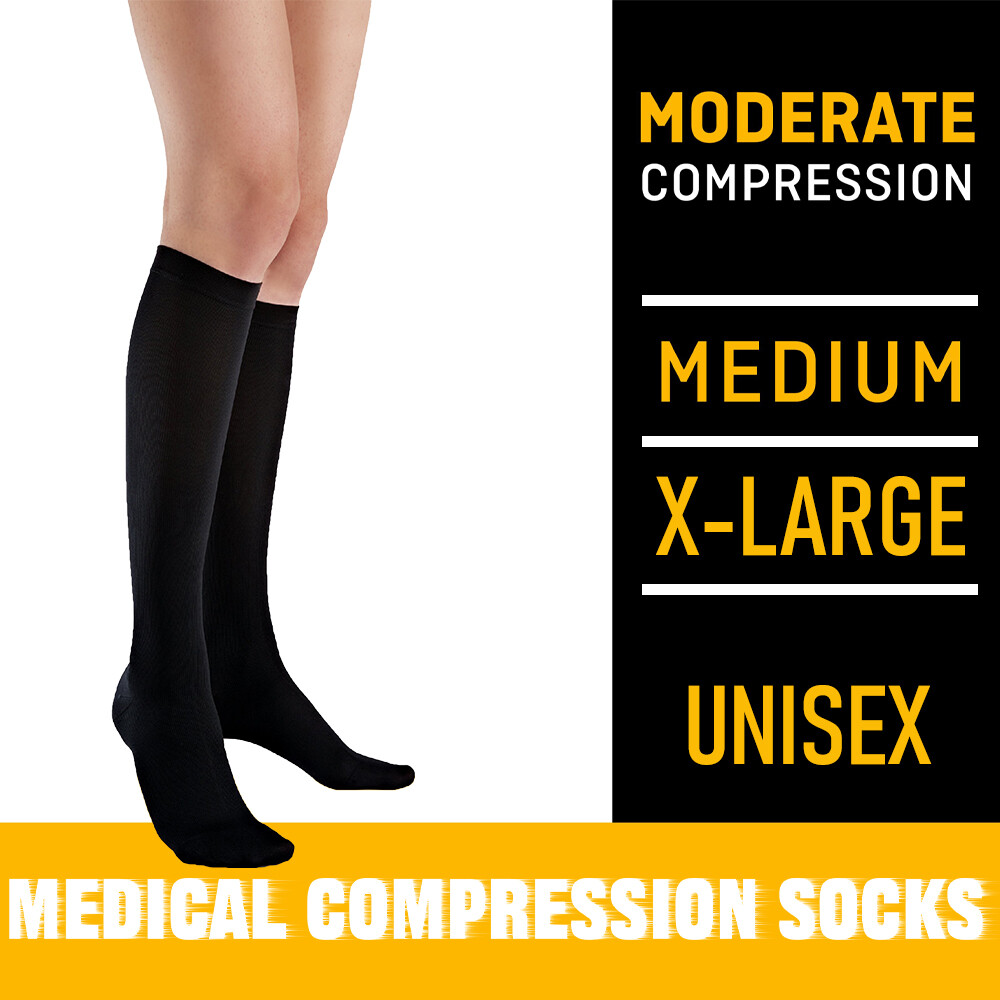 Diabetic Supportive Compression Socks for Women Men 15-20mmHg Stockings 3/6 Pair