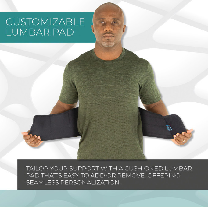 coretech 625 Back Brace SUP2073BLKL Fits STANDARD Waist Sizes 26″ – 44″ Pain NEW