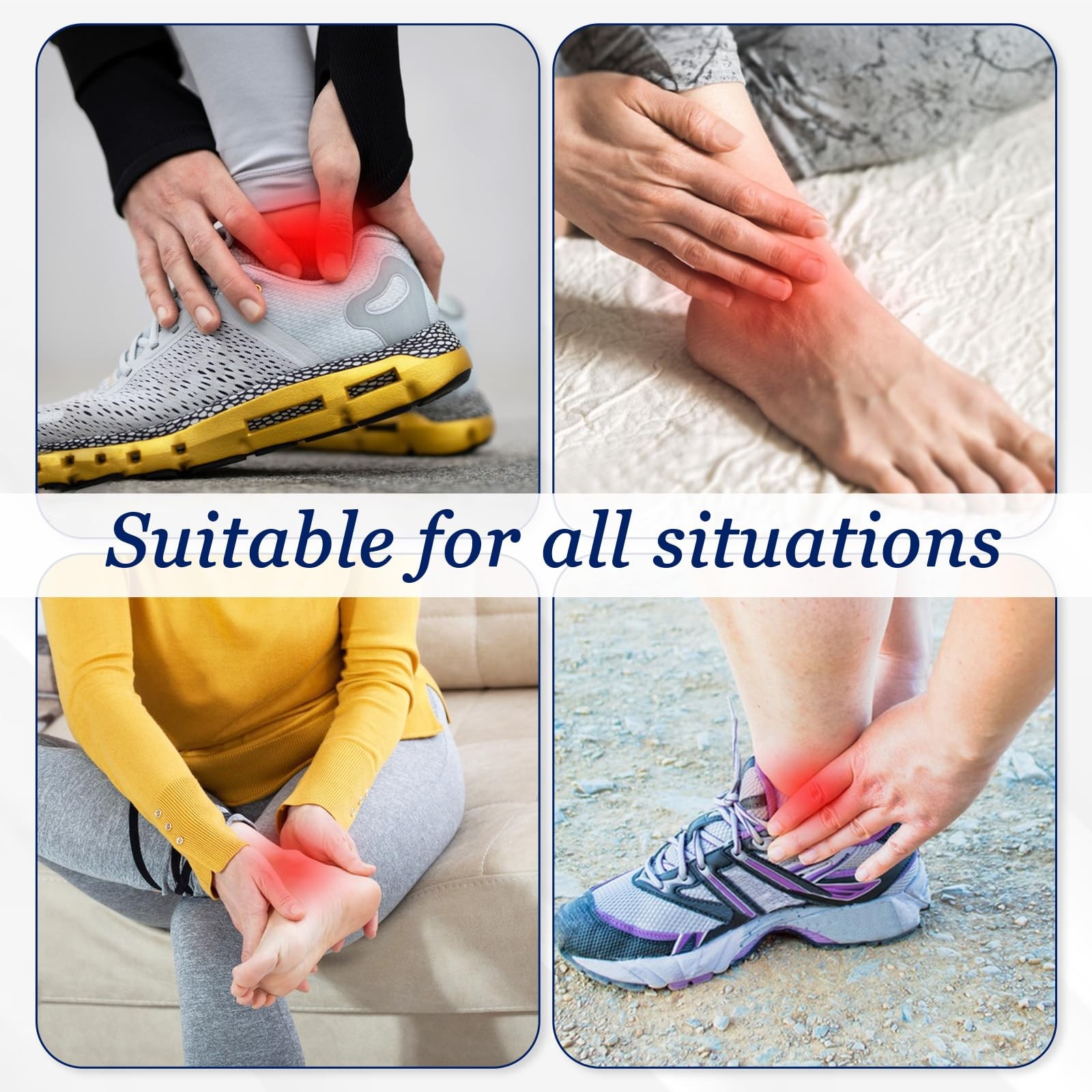 2 Pcs Achilles Tendon Heel Protector Compression Padded Sleeve Socks Premium Gel