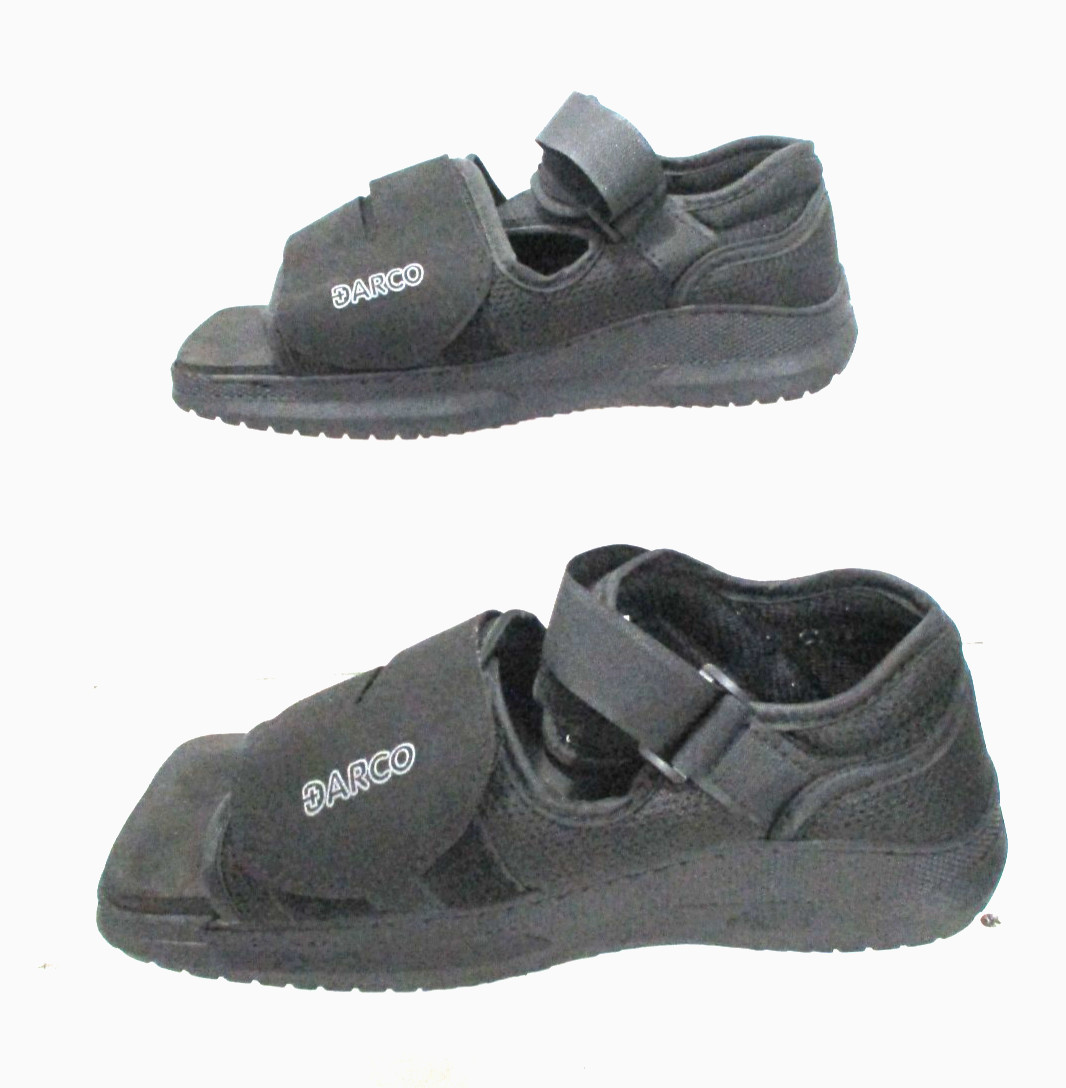Darco Medical-Surgical Shoes Womens Large Black Square Toe Adjustable X 2
