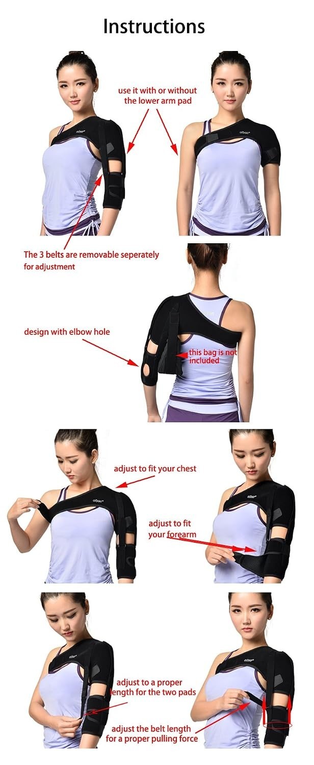 Breathable Polyester Arm Sling for Hemiplegia Recovery – Adjustable Design