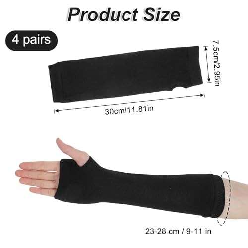 8PCS Soft Fabric Arm Cast Cover Elastic Hand Cast Socks for Splint | Black