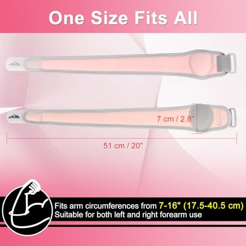 Elbow Brace for Women Men, Forearm Guard for Tennis Golfers Pink (1 pcs)