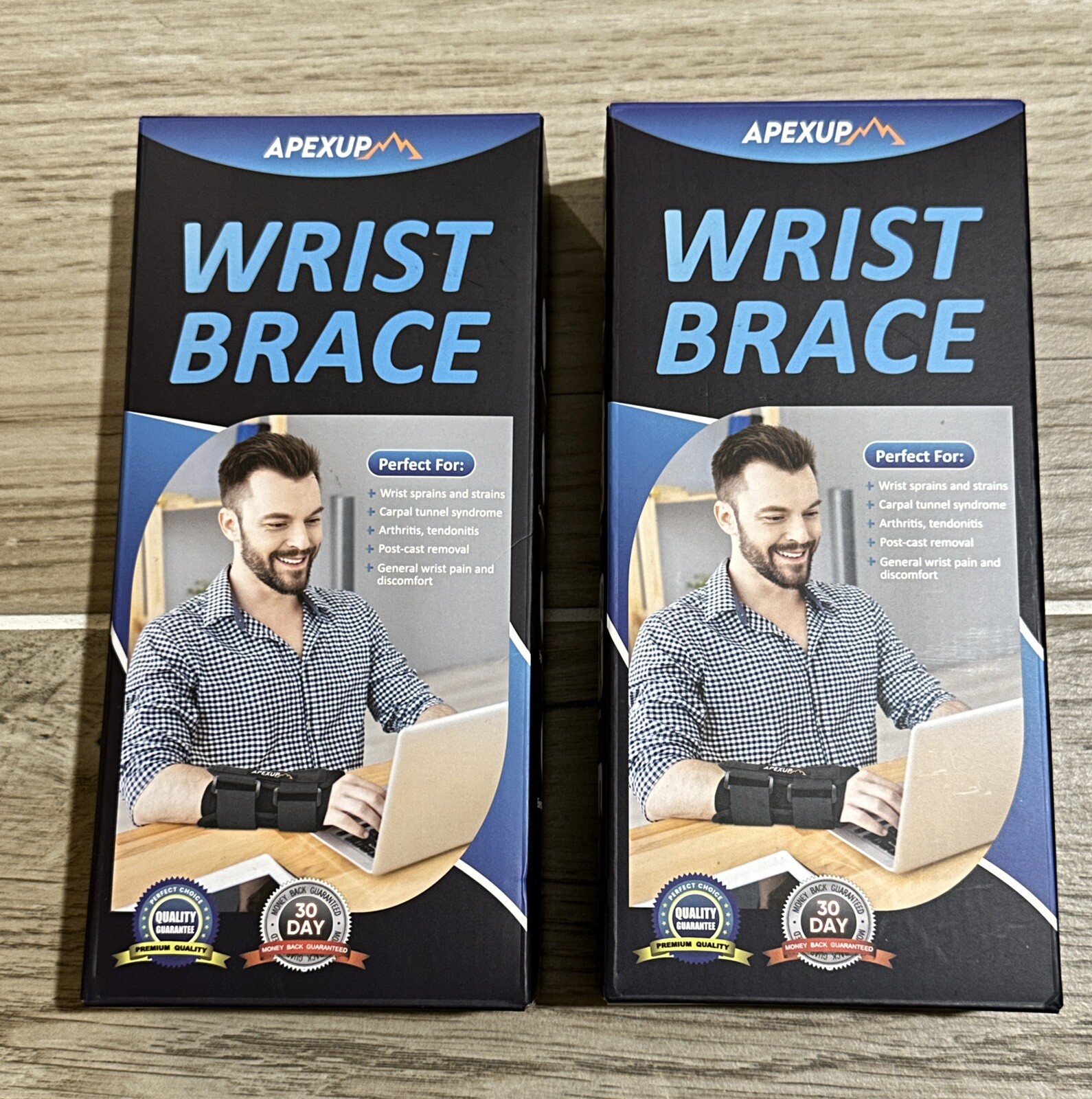 APEXUP Wrist Brace, Adjustable Wrist Wraps with Wrist Splint Unisex Size M Left