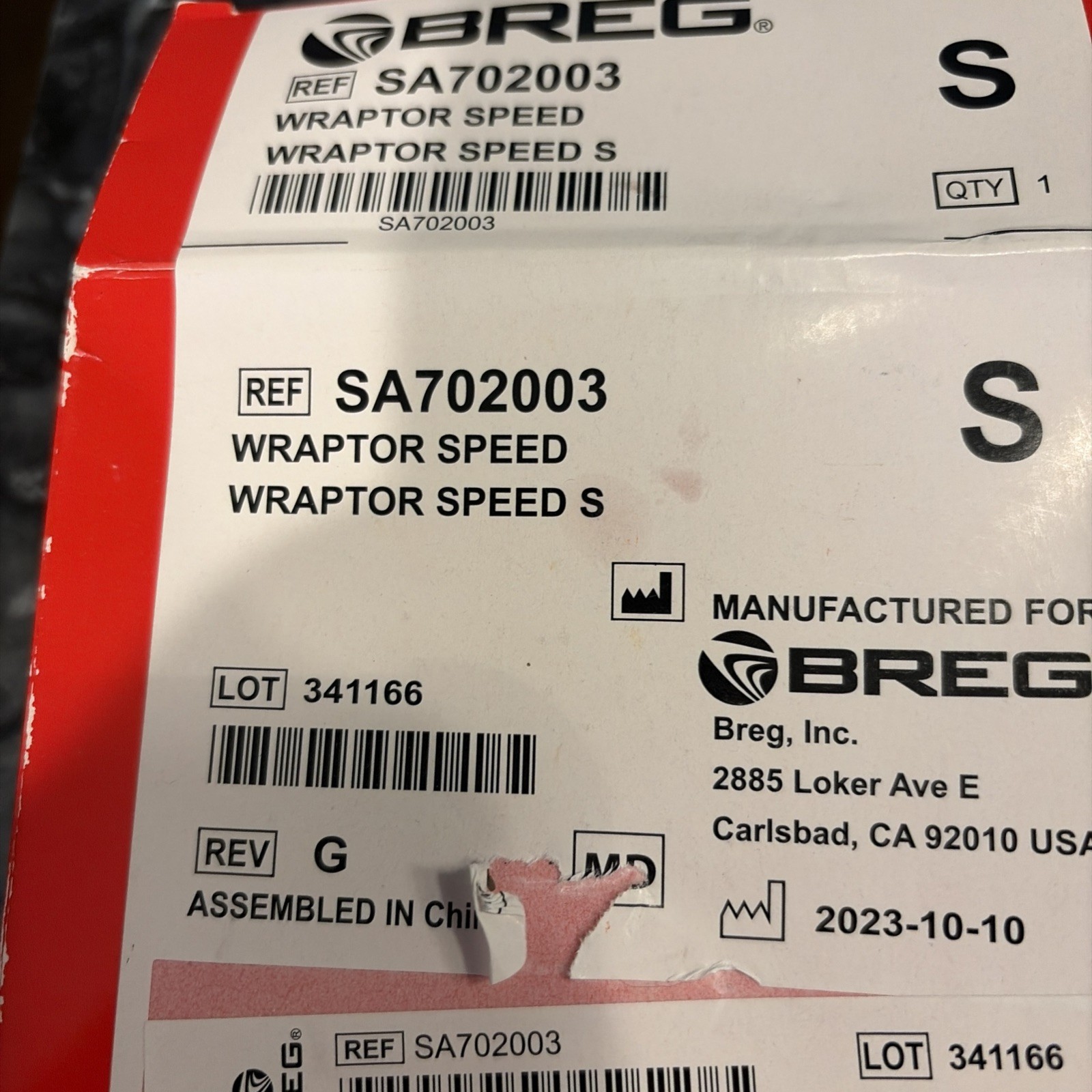 Breg Wraptor Ankle Stabilizer (Speed Laces, Small)