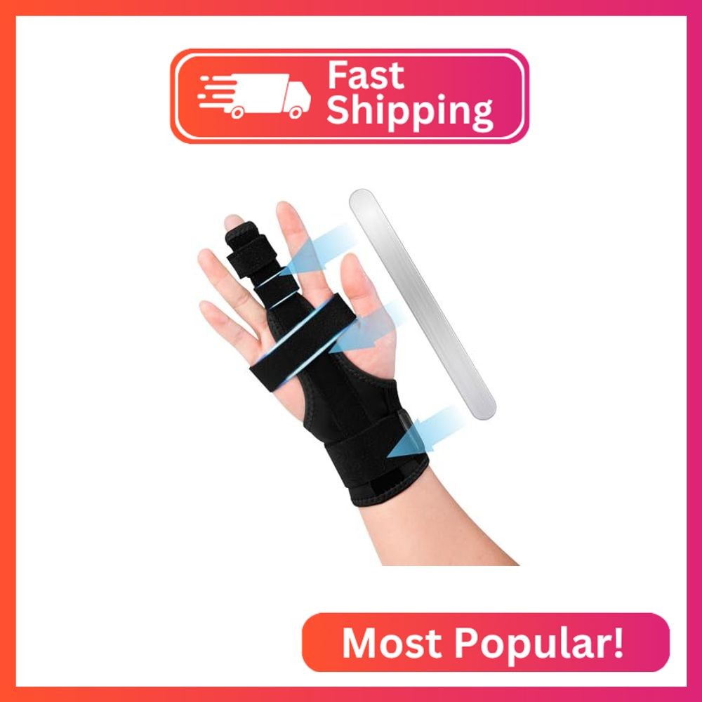EDNYZAKRN Finger Splint for Middle Finger, Trigger Finger Splint Wrist Support B