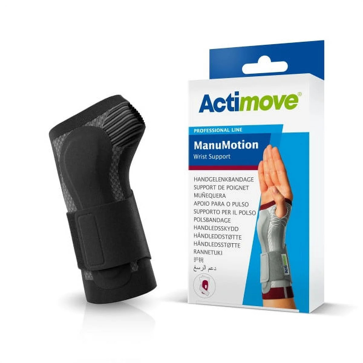 Actimove ManuMotion Wrist Support, Right Hand, (Size: XS) Charcoal