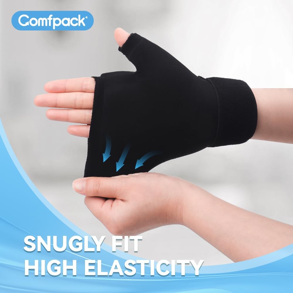 Hand Ice Pack Gloves for Arthritis, 2PCS Wearable Thumb Ice Pack Wrap, Hot Co…