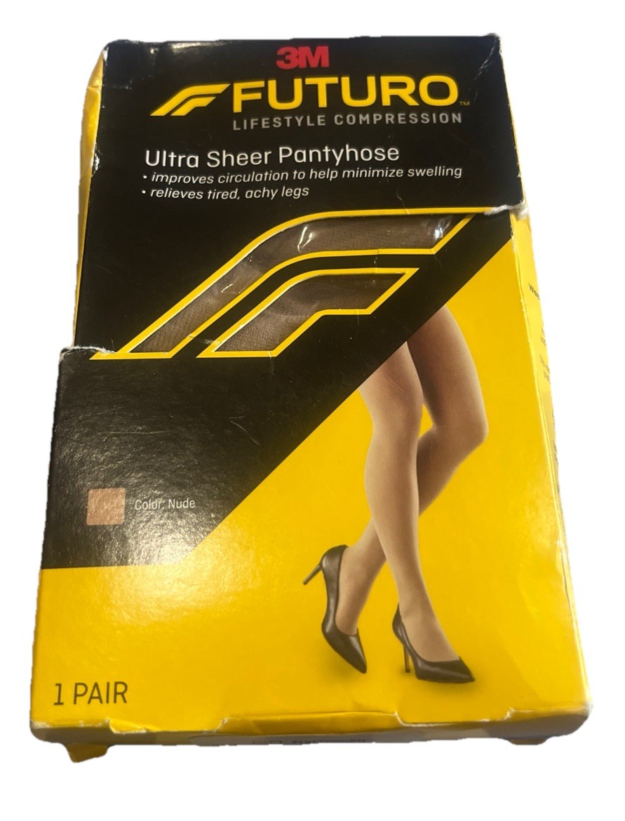 Size Med 3M Futuro Ultra Sheer Pantyhose Mild Compression Silky Soft Nude 1 Pair