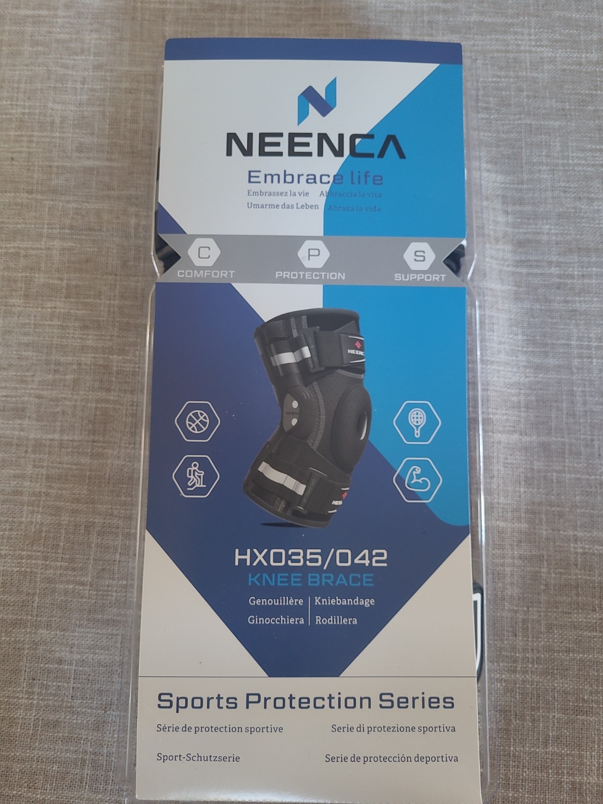 NEENCA HX035/042 Knee Brace XL Black Support Protection Comfort Unisex