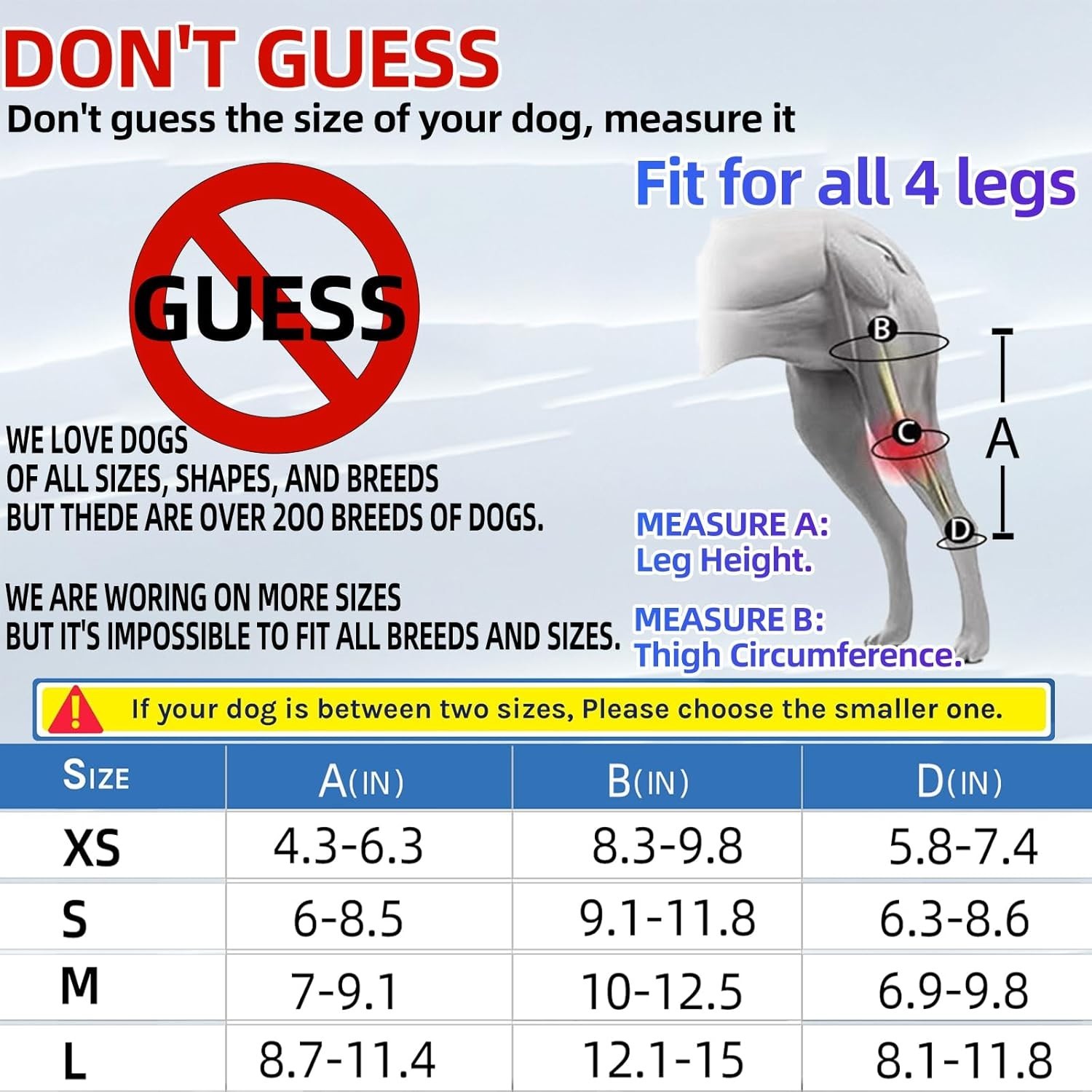 Dog Knee Brace for Torn ACL Hind Leg, & Rear Leg Knee Support [Size L]