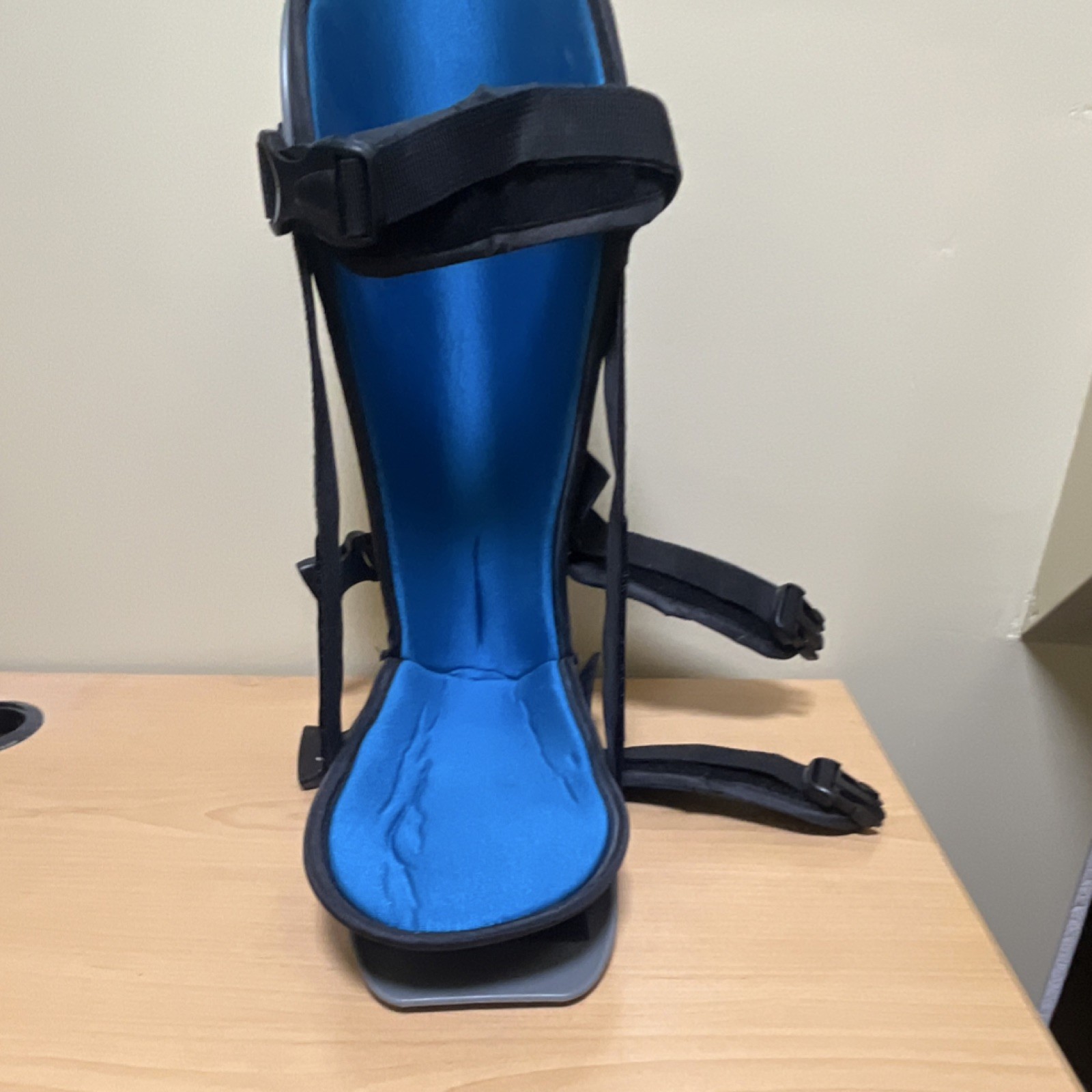 Medium Adjustable Leg Foot Brace Gray/Blue Stabilization Immobilization Unisex