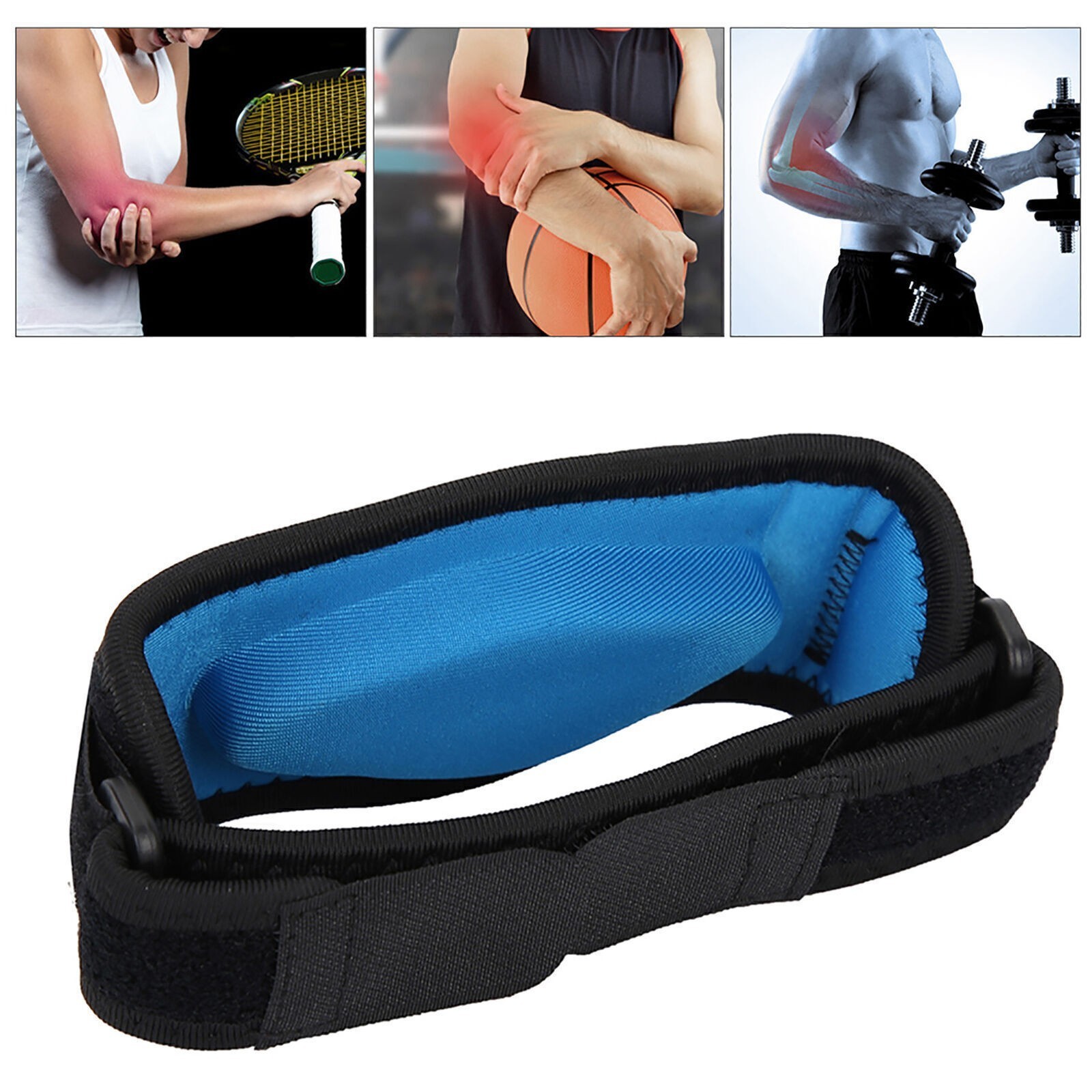 Adults Elbow Support Brace Protector Pad Guard Strap for Tennis Outdoor