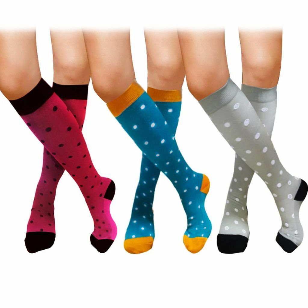 Men Women Compression Socks 20-30mmHg Graduated Support Running Knee High Socks