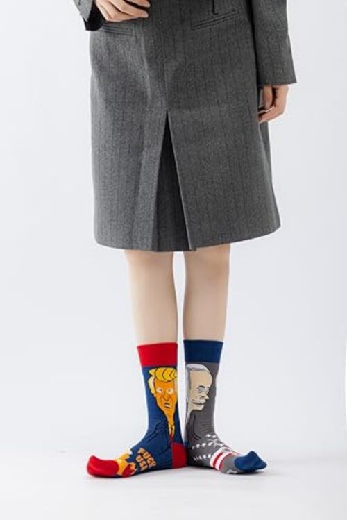 Funny Novelty Socks Unisex Unique Asymmetric Left & Right Designs Pattern