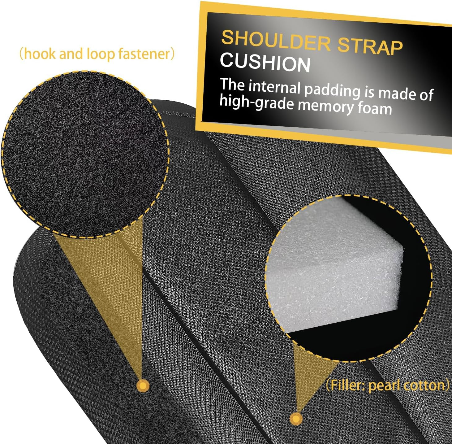 Shoulder Strap Pad Universal Shoulder Relief Pad Black Decompression Air