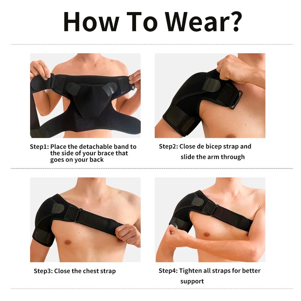 Shoulder Brace Torn Rotator Cuff Dislocated Support Compression Joint Left/Right