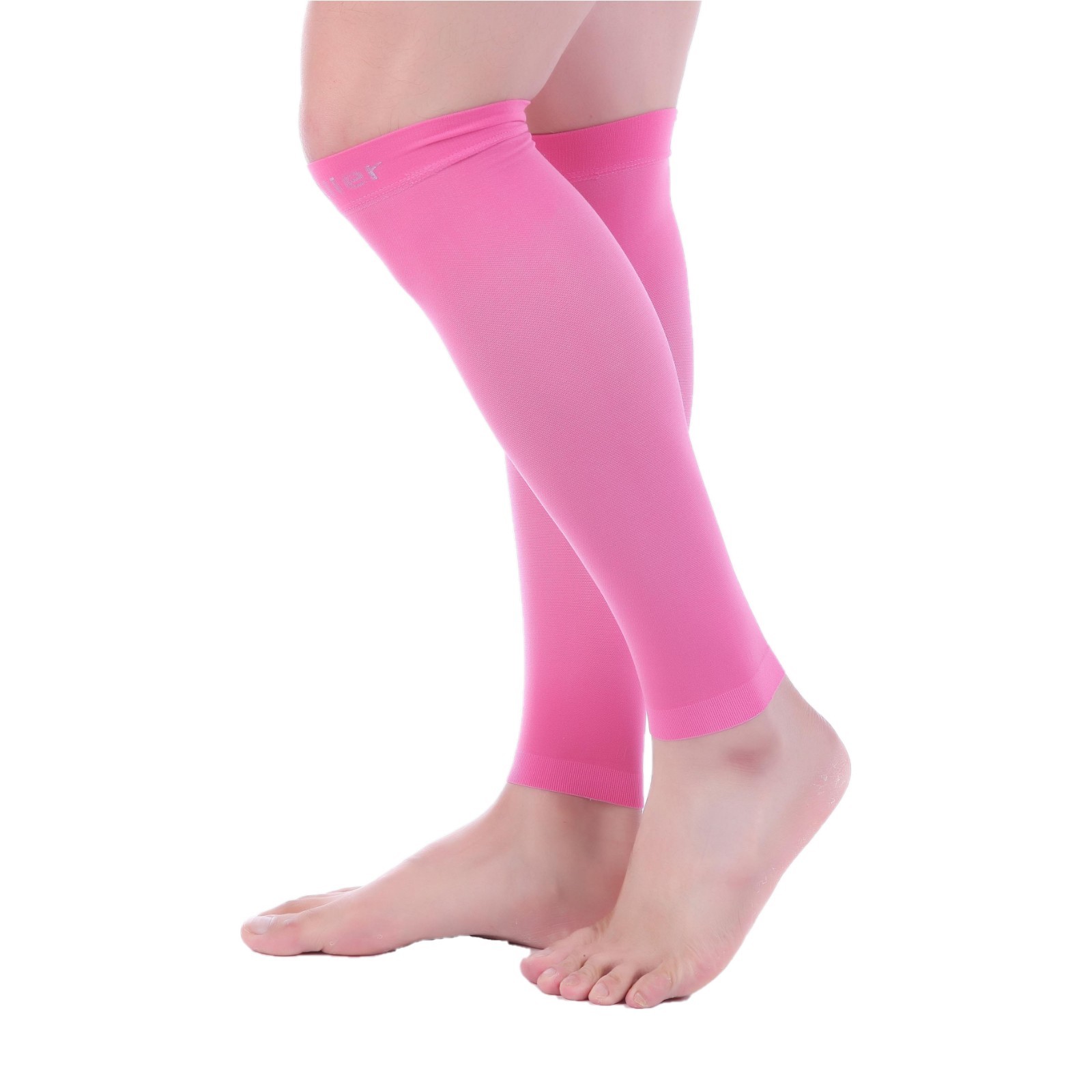 Doc Miller Calf Compression Sleeve 1 Pair 20-30mmHg Recovery Varicose Veins PINK