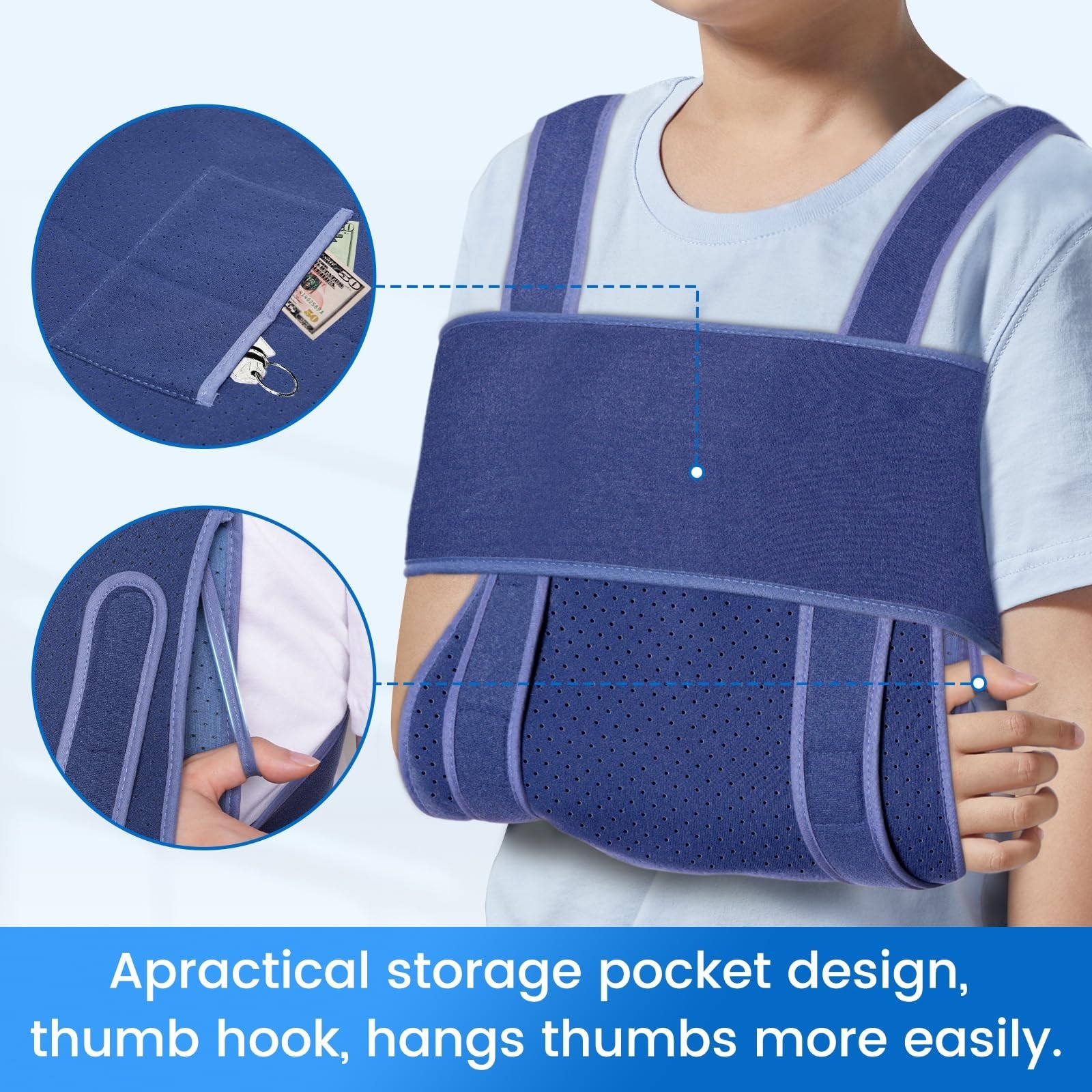 Soft Arm Sling for Kids – Shoulder Immobilizer for Rotator Cuff, Fracture, Dislo