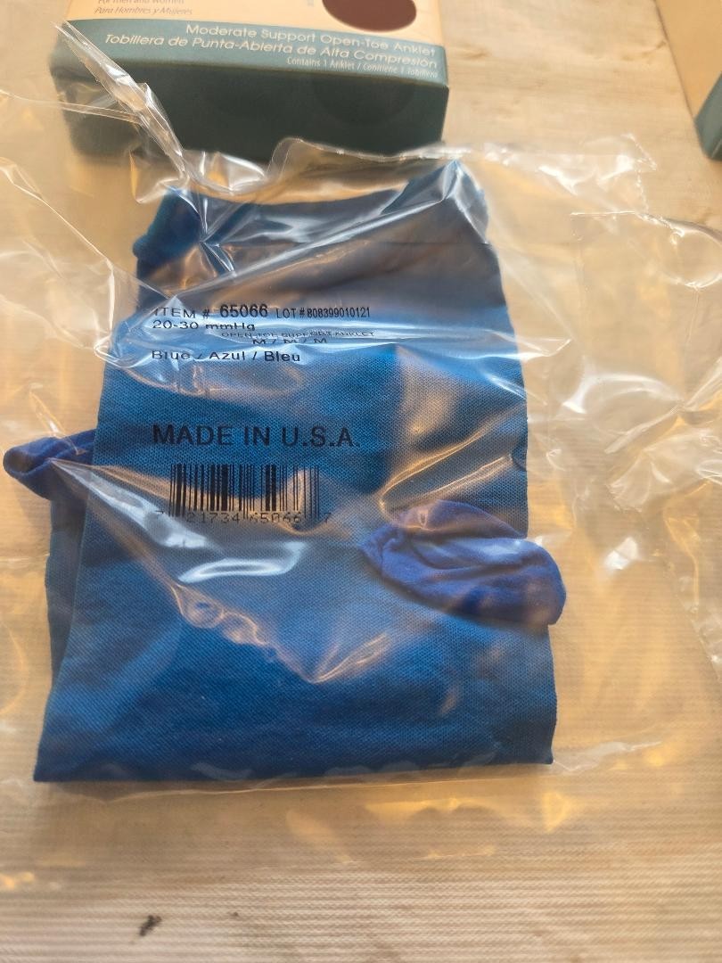THERAFIRM SINGLE OPEN TOE 20-30 mmHg Knit Ankle Compression Hosery SIZE & COLOR