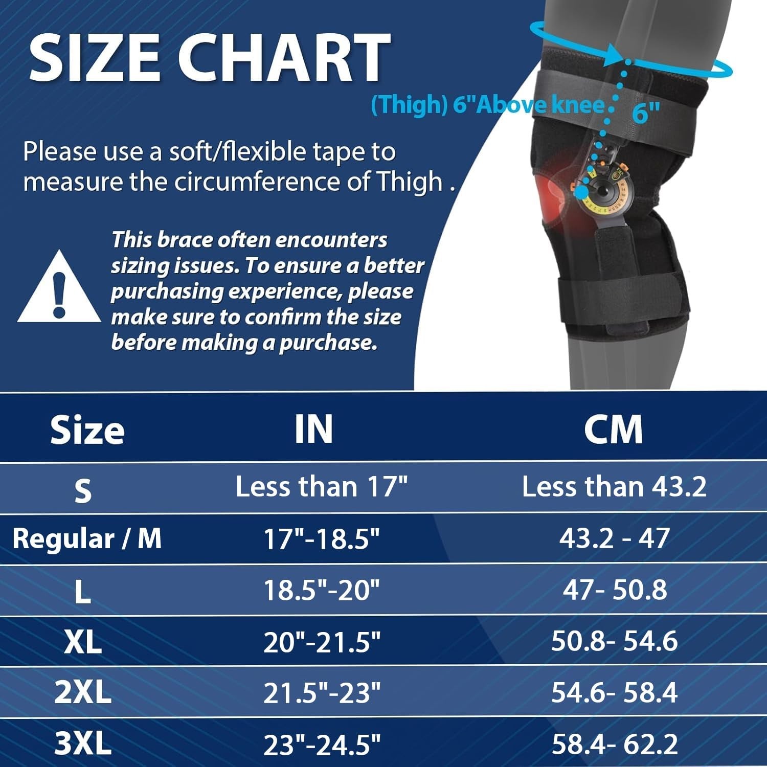 Knee Brace with Locking Dials, X-Large