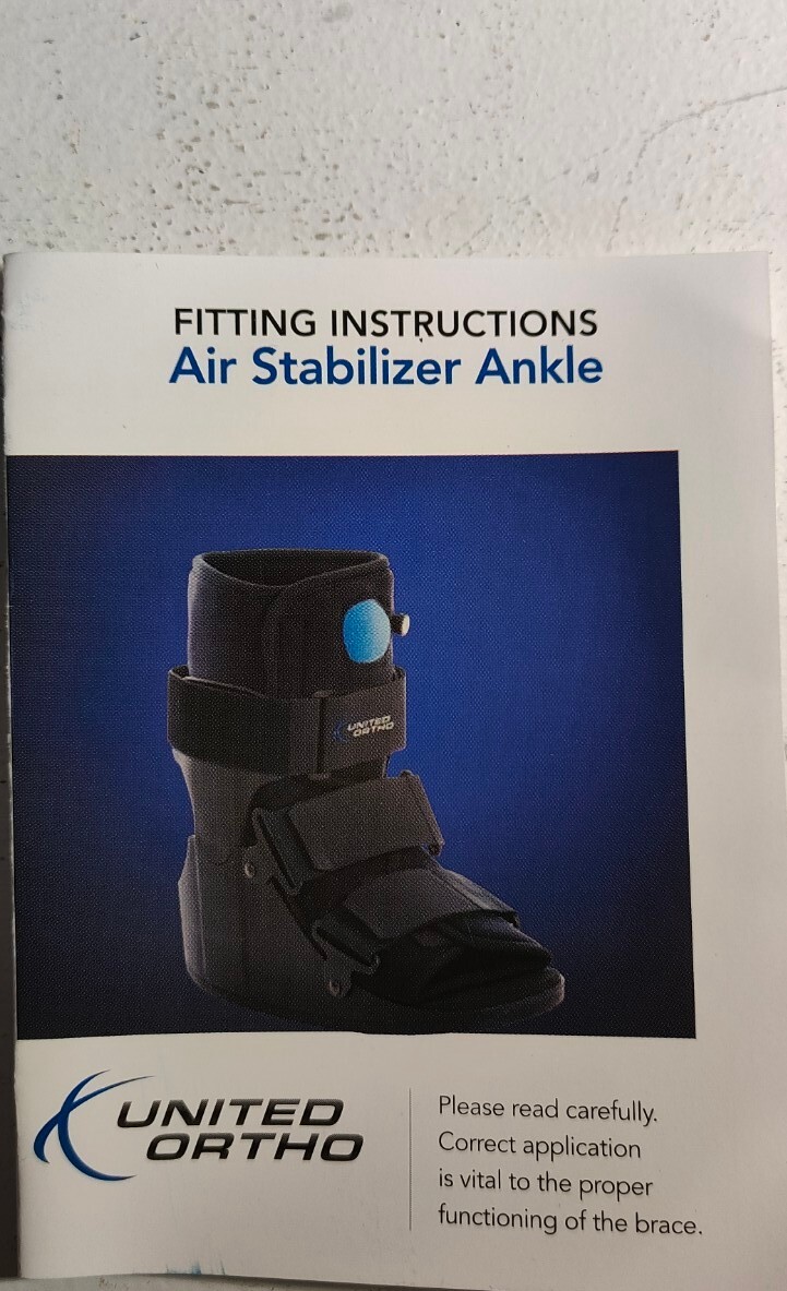 NEW United Ortho Air Stabilizer Ankle Boot Black S/M