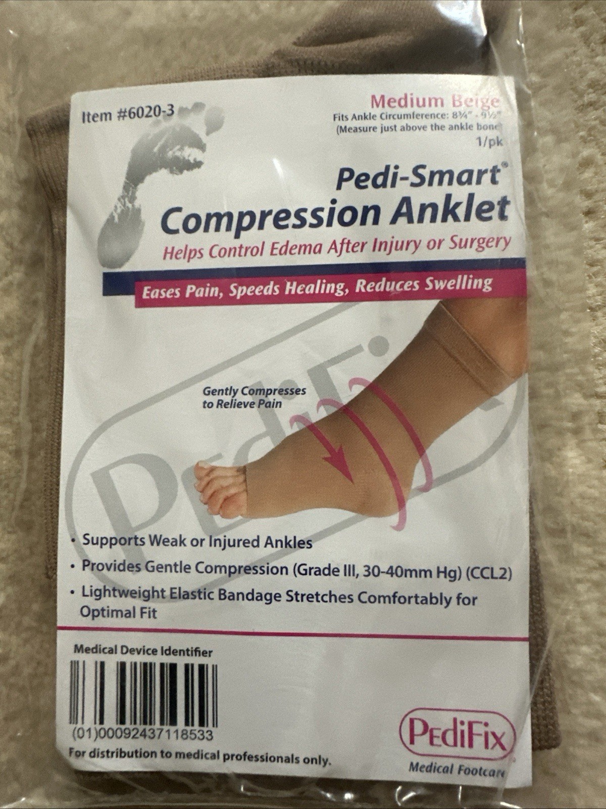 Pedi Smart Compression Anklet Size medium NEW