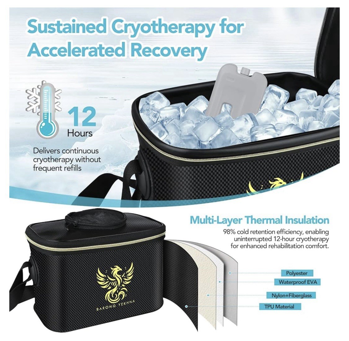 Portable Ice Machine for Knee & Joint Recovery – 12hr Cryotherapy System