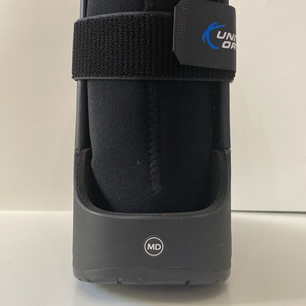 United Ortho OTC High Top Adjustable Air Cast Walker Black Fracture Boot M