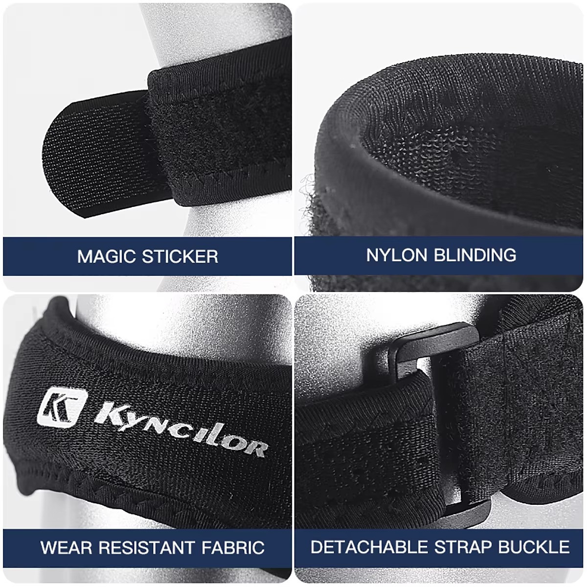Adjustable Patella Knee Band Silicone Tendon Support Strap