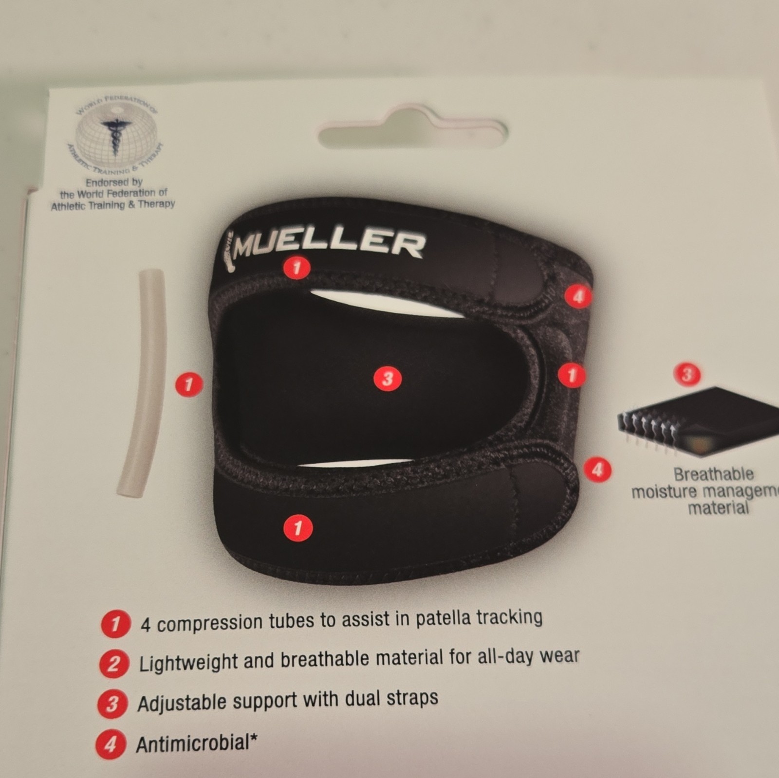 Mueller Adjustable Max Knee Strap Black One Size