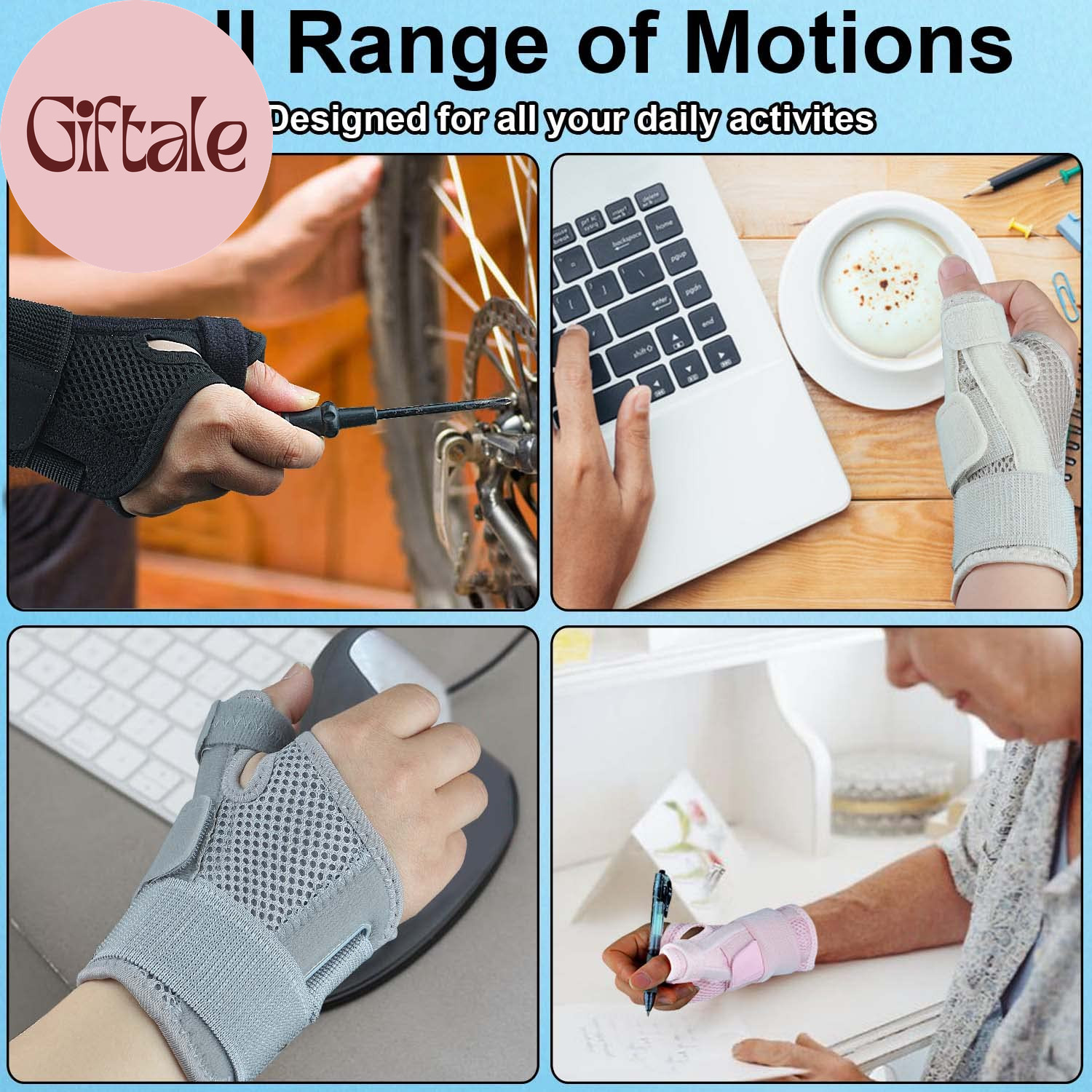 Trigger Thumb Splint for Left Right Hand,Thumb Spica Support Brace Wrist Stabili