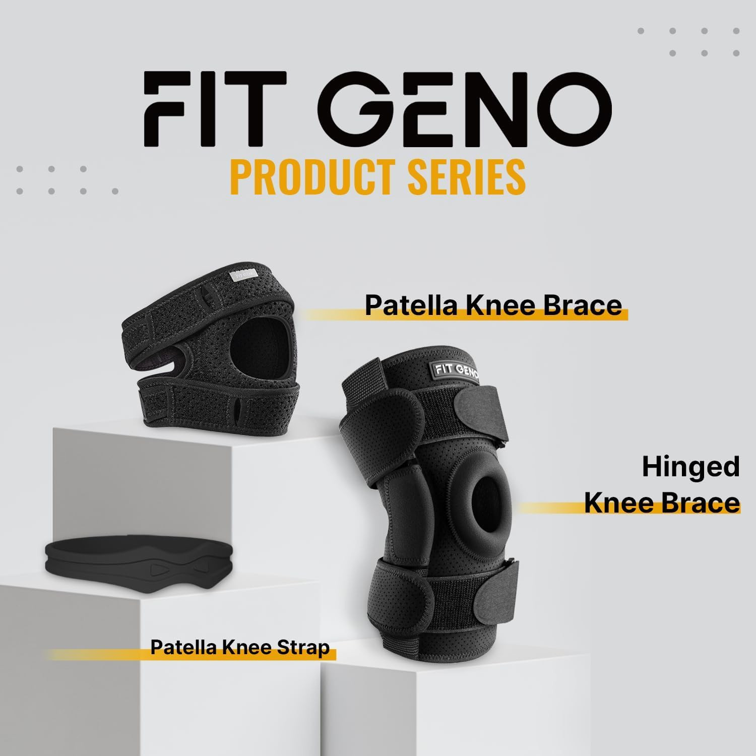Fitgeno Knee Strap Patella Support: Knee Band for Patellar Tendon Pain Relief –