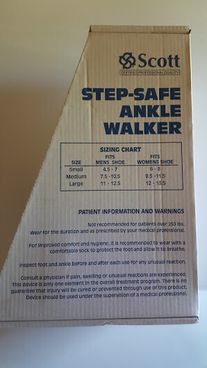 Scott: Step Safe Ankle Walker, For Severe Ankle And Foot Strains & Sprains