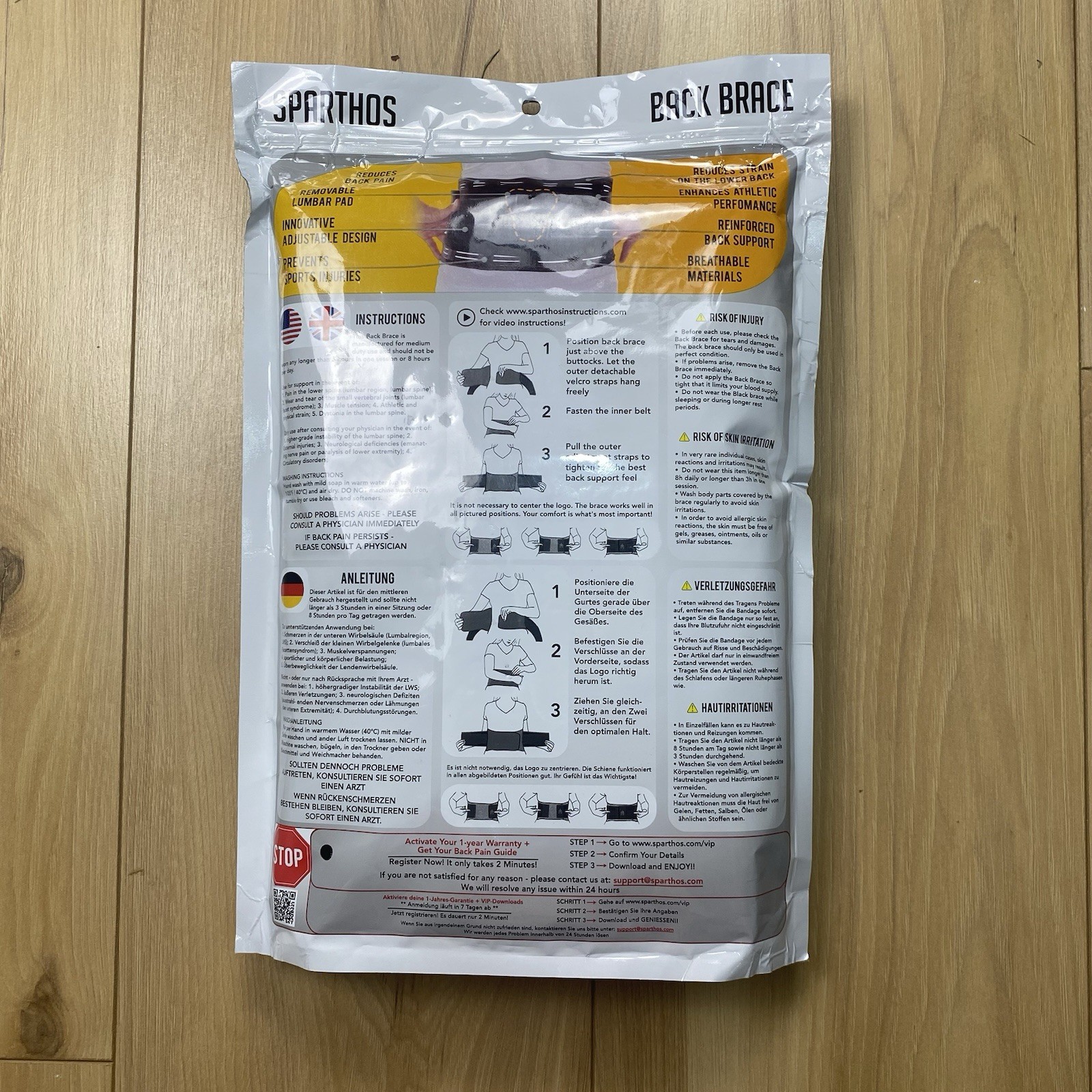 Sparthos SSBBR02 Back Brace – Size M
