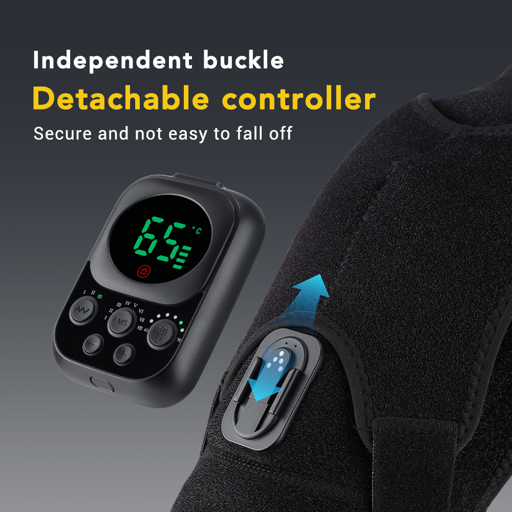 Electric Cordless Heated Shoulder Brace, Shoulder Heating Pad Wrap with Massage