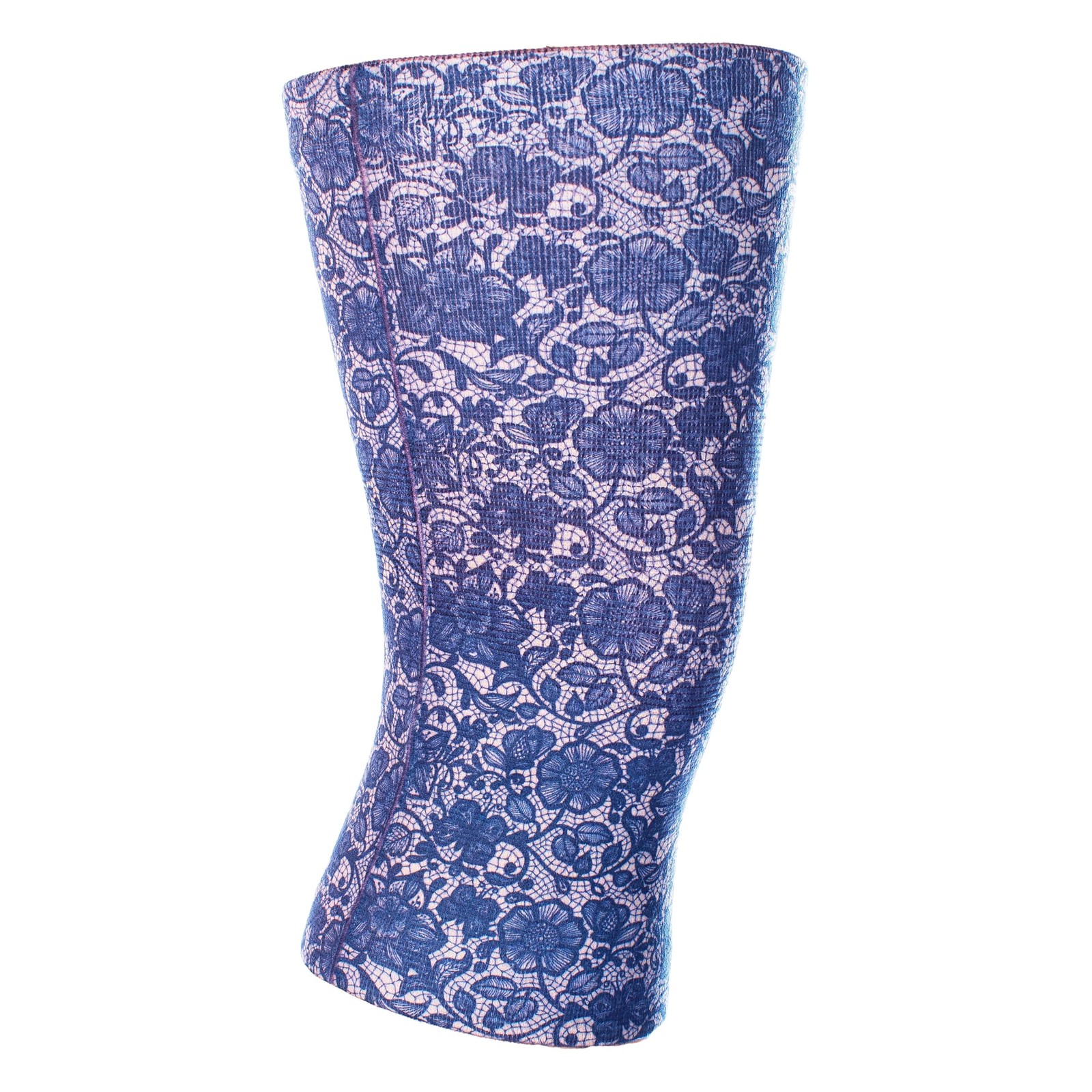Celeste Stein Compression Knee Brace for Plus Size 14″-17″, Navy Mosaic Lace