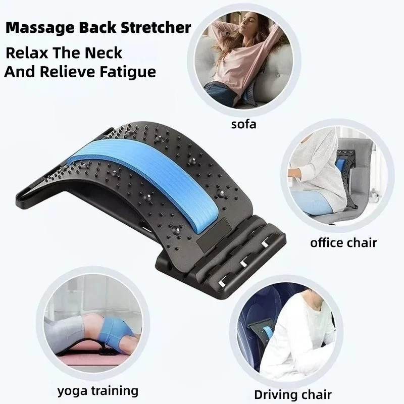 Back Stretcher Spine Board Pain Relief Lumbar Support Corrector Adjustable Ortho