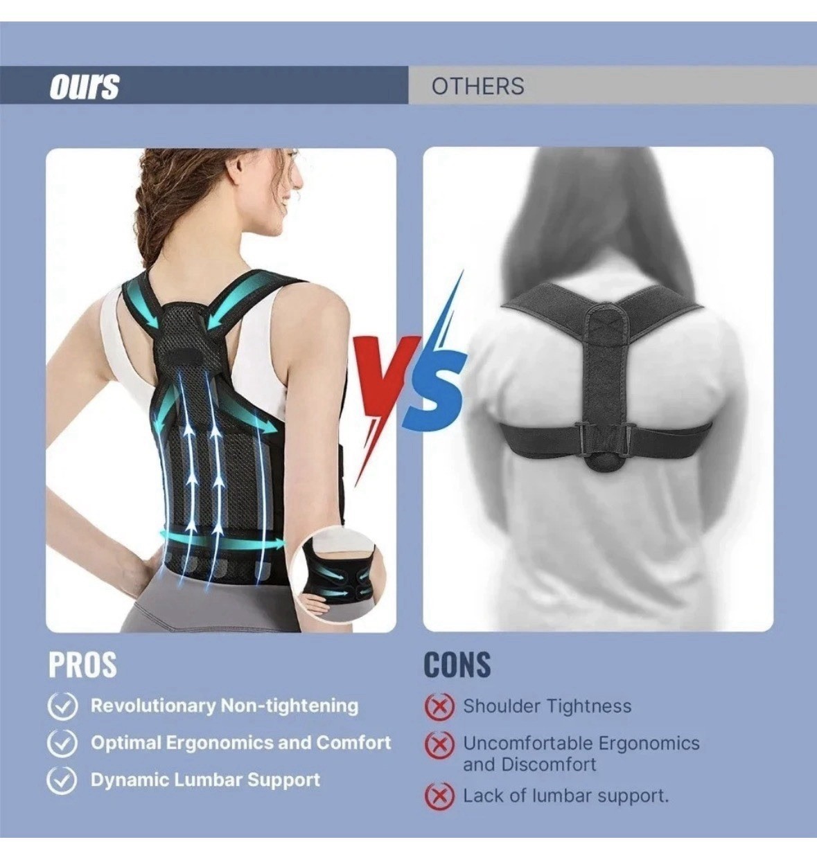 Back Brace Posture Corrector Women Men Straightener Adjustable Support-large